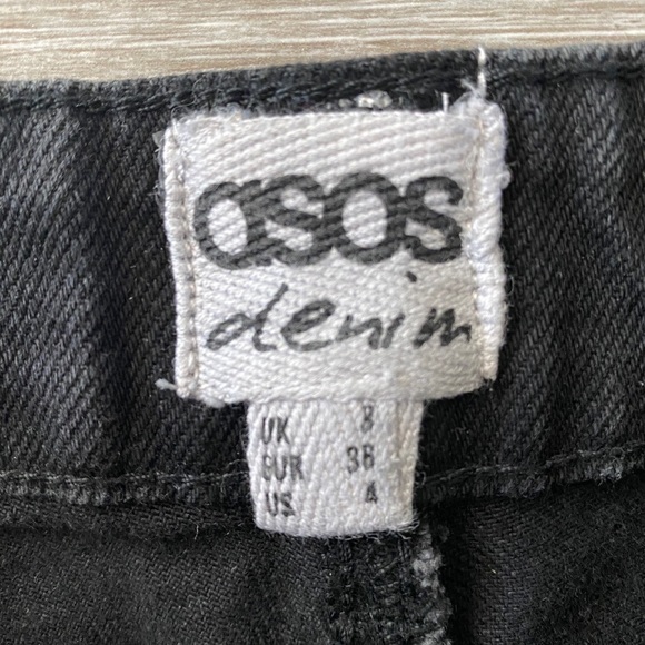 Ultra high waist black denim shorts - Picture 4 of 7